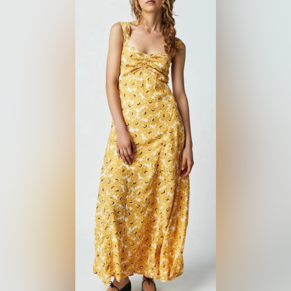 Free People Rosalee Floral Midi Dress ~NWOT ~ Size Medium